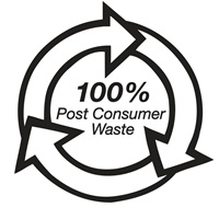 100% genanvendeligt materiale i emballage