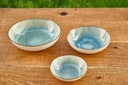 Skål, rund, Ø24,5x7,5cm, grøn/beige, stentøj, COBALT, (2 stk.) - Skål, rund, Ø24,5x7,5cm, grøn/beige, stentøj, COBALT, (2 stk.)