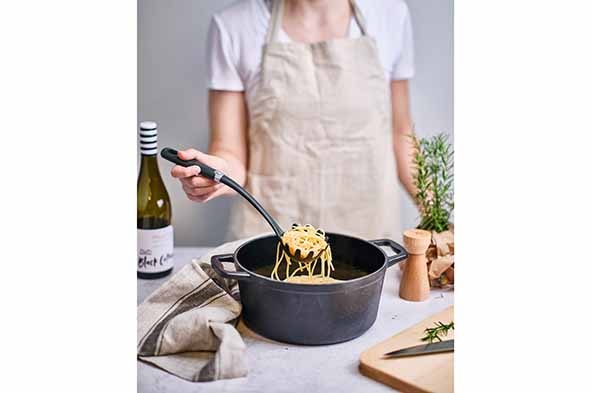 Spaghettiske, plastik, sort, DELISH, (1 stk.) - Spaghettiske, plastik / nylon, sort, (1 stk.)