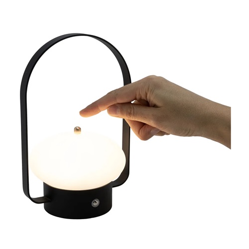 LED bordlampe, BARCELONA,  Securit,  ledningsfri og genopladelig, sort/hvid, (1 stk.)