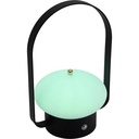 LED bordlampe, BARCELONA,  Securit,  ledningsfri og genopladelig, sort/hvid, (1 stk.)