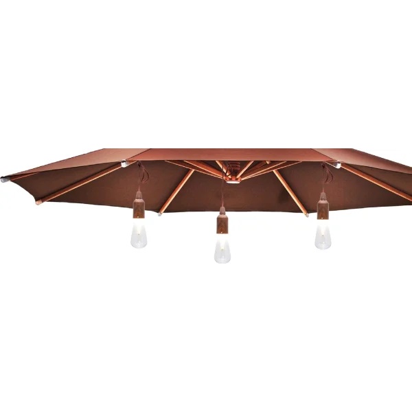 LED lamper til parasol COPENHAGEN, Securit, ledningsfri og genopladelig, brun, (3 stk.) - Parasollamper
