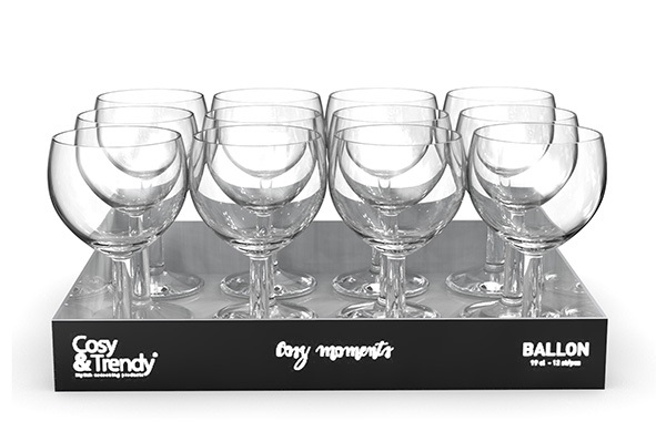 Vinglas, 190ml, glas, COSY MOMENTS, (60 stk.) - Vinglas, 190ml, glas, COSY MOMENTS, (1 sæt á 12 stk.)