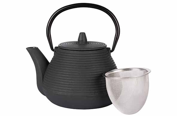 Tekande i støbejern, 1L, med hank, mørk grå, (1 stk.) - Tekande i støbejern, 1L, med hank, mørk grå, (1 stk.)
