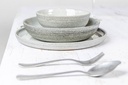Suppetallerken, rund, Ø22,5x4,5cm, støvet hvid, stentøj, SHADE, (12 stk.) - Suppetallerken, rund, Ø22,5x4,5cm, støvet hvid, stentøj, SHADE, (12 stk.)
