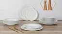 Tallerkensæt m/6 dybe-, 6 frokost- & 6 middagstallerkener, hvid, porcelæn, ORBITO, (18 dele) - Tallerkensæt m/6 dybe-, 6 frokost- & 6 middagstallerkener, hvid, porcelæn, ORBITO, (18 dele)