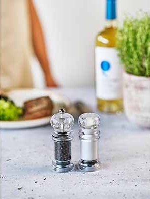 Salt- og peberkværn, klar, plastik, (1 sæt) - Salt- og peberkværn, klar, plastik, (1 sæt)