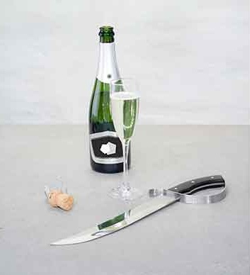 Champagnesabel, 42cm, rustfrit stål, (1 stk.) - Champagnesabel, 42cm, rustfrit stål, (1 stk.)