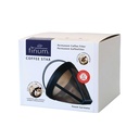 Genanvendeligt kaffefilter, str. 4, rustfrit stål, Finum, Black, (1 stk.)