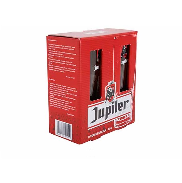 Ølglas, 25cl, Jupiler, (2 stk.) - Ølglas, 25cl, Jupiler, (2 stk.)