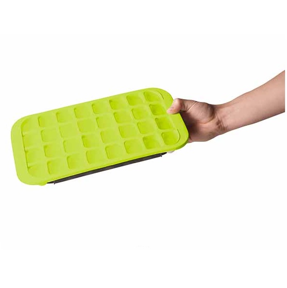 Isterningbakke til 32stk, silikone, grøn, (1 stk.) - Isterningbakke til 32stk, silikone, grøn, (1 stk.) 