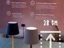 LED bordlampe, MILANO, Securit, ledningsfri og genopladelig, sort/grå-brun, (1 stk.) - LED bordlampe, MILANO, Securit, ledningsfri og genopladelig, sort/grå-brun, (1 stk.)