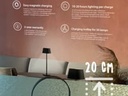 LED bordlampe, BARCELONA, Securit, ledningsfri og genopladelig, sort/hvid, (1 stk.)
