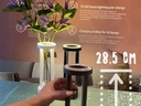 LED bordlampe/vase, FLORENCE, Securit, ledningsfri og genopladelig, brun (1 stk.)