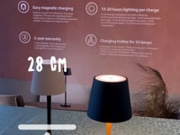 LED bordlampe ROMA, Securit, ledningsfri og genopladelig, gylden/sort (1 stk.) - LED bordlampe ROMA, Securit, ledningsfri og genopladelig, gylden/sort (1 stk.)