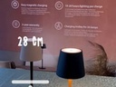 LED bordlampe ROMA, Securit, ledningsfri og genopladelig, gylden/sort (1 stk.)