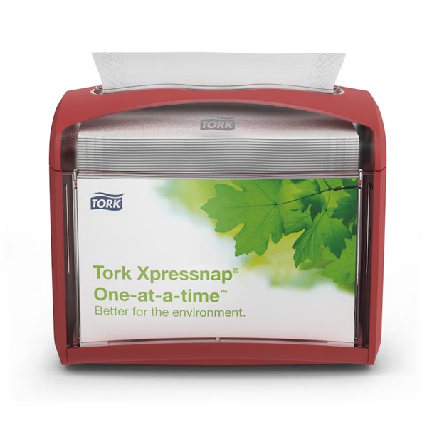 Servietdispenser, Xpressnap, rød, N4, 272612, Tork, (1 stk.) - Servietdispenser, Xpressnap, rød, N4, 272612, Tork, (1 stk.)