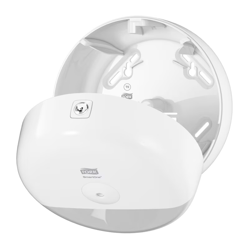 Papirdispenser til toiletpapir, Smartone, Mini, hvid, T9, 681000, Tork, (1 Stk.)