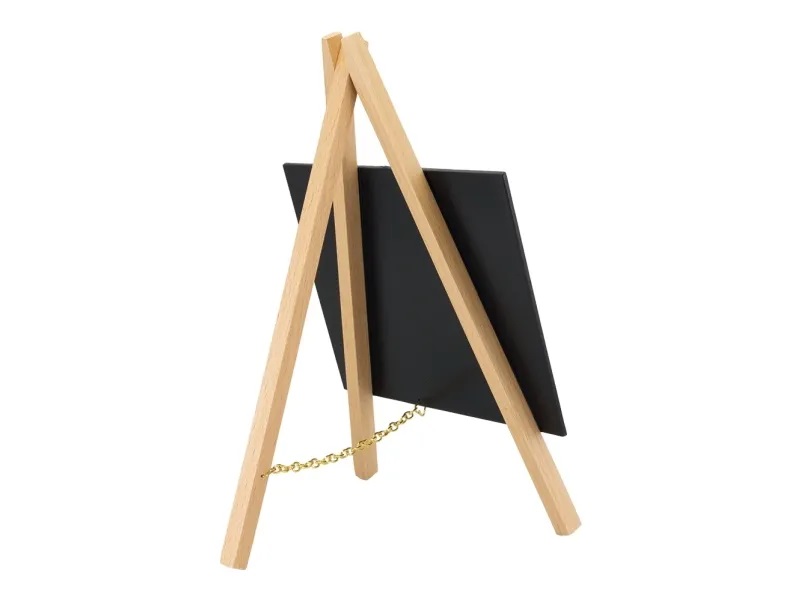 Mini tavlestaffeli t/ kridttuscher, bøg, Securit, (sæt á 3 stk.) - Mini tavlestaffeli, bøg, Securit, (sæt á 3 stk.)