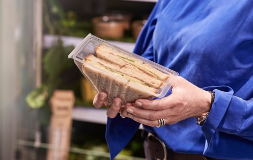 Sandwichboks, RPET, transparent, plads til to, 160x85x65mm, Duni, (500 stk.)
