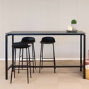Højbord, Monik, (B)70x(L)180x(H)105cm, antracit, sort stel, (1 stk.) - Højbord, Monik, 70x180, antracit, sort stel, (1 stk.)