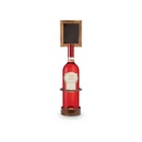 Flaskedisplay med kridttavle, enkelt, støbejern/træ, Securit, (1 stk.) - Flaskedisplay med kridttavle, enkelt, støbejern/træ, Securit, (1 stk.)