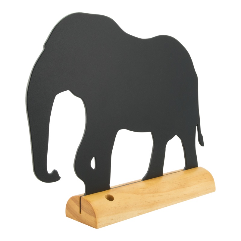 Bordskilt, ELEFANT, sort, Securit Silhouet, (1 stk.) - Bordskilt, ELEFANT, sort, Securit Silhuet, (1 stk.)