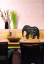 Bordskilt, ELEFANT, sort, Securit Silhouet, (1 stk.) - Bordskilt, ELEFANT, sort, Securit Silhuet, (1 stk.)