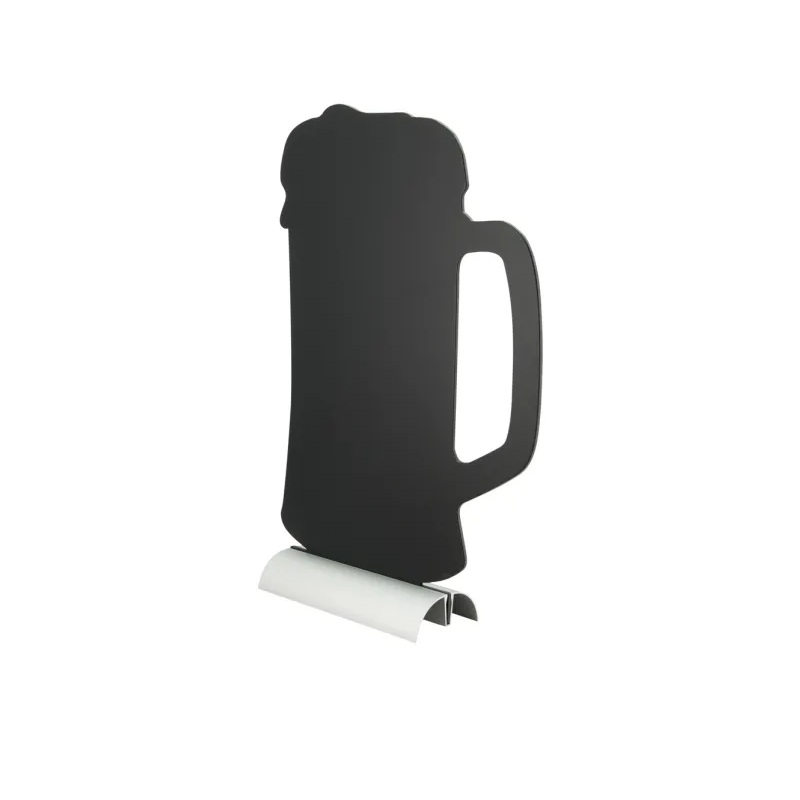 Bordskilt, ØLGLAS med alufod, Securit Silhouette, (1 stk.) - Bordskilt, ØLGLAS med alufod, Securit silhouet, (1 stk.)