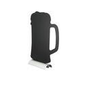 Bordskilt, ØLGLAS med alufod, Securit Silhouette, (1 stk.) - Bordskilt, ØLGLAS med alufod, Securit silhouet, (1 stk.)