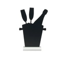 CHAMPAGNE bordskilt med alufod, Securit Silhouette, (1 stk.) - Bordskilt, CHAMPAGNE silhuet med alufod, Securit, (1 stk.)