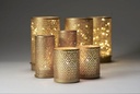 Lysestage, metal, 100x80mm, Bliss guld, Duni, (4 stk.) - Lysestage, metal, 100x80mm, Bliss guld, Duni, (4 stk.)