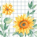 Frokostserviet, 3-lags, 33x33cm, "Sunflower day", Duni, (500 stk.) - Frokostserviet, 3-lags, 33x33cm, "Sunflower day", Duni, (500 stk.)