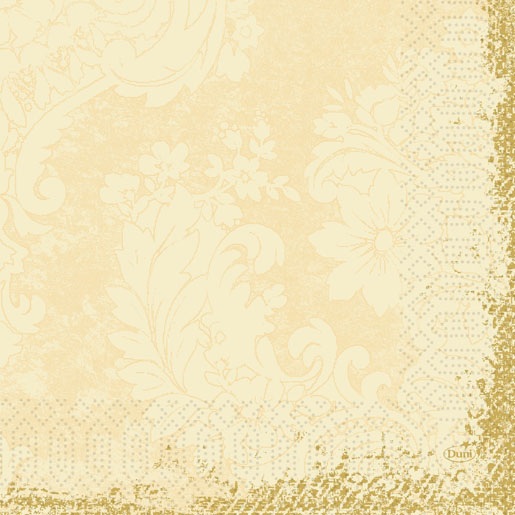Frokostserviet, 3-lags, 33x33cm, Royal creme, Duni, (1000 stk.) - Frokostserviet, 3-lags, 33x33cm, Royal creme, Duni, (1000 stk.)