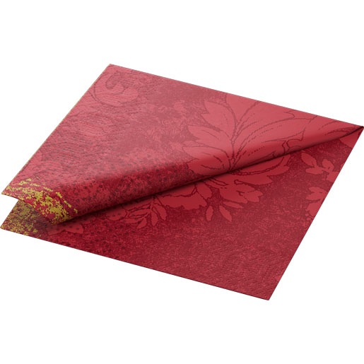 Frokostserviet, 3-lags, 33x33cm, Royal bordeaux, Duni, (1000 stk.) - Frokostserviet, 3-lags, 33x33cm, Royal bordeaux, Duni, (1000 stk.)