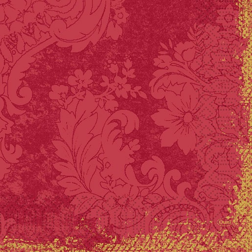 Frokostserviet, 3-lags, 33x33cm, Royal bordeaux, Duni, (1000 stk.) - Frokostserviet, 3-lags, 33x33cm, Royal bordeaux, Duni, (1000 stk.)