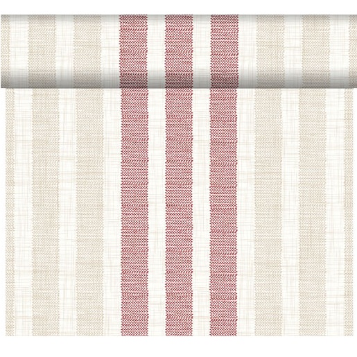 Kuvertløbere/bordløbere, Tete-A-Tet, Dunicel, 0,4x24m, Rigato bordeaux, Duni, (4 stk.) - Kuvertløbere/bordløbere, Tete-A-Tet, Dunicel, 0,4x24m, Rigato bordeaux, Duni, (4 stk.)