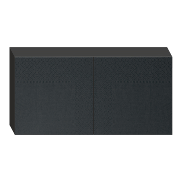 Kaffeserviet, GS-Basic, 2-lags, 1/4 fold, 24x24cm, sort, nyfiber, 12 pakker á 200 stk. (2.400 stk.) - Kaffeserviet, 2-lags, 1/4 fold, 24x24cm, sort, nyfiber, 12 pakker á 200 stk. (2.400 stk.)