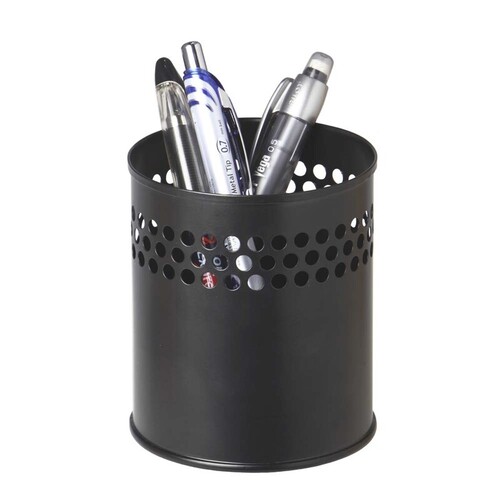 Penneholder til skrivebord, TWIN, metal, sort, (1 stk.) - Penneholder, TWIN, METAL, sort, (1 stk.)
