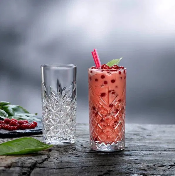 Drinksglas, 45 cl, klar med mønster, glas, Timeless, Pasabahce, (12 stk.)