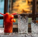 Højt drinksglas, 47 cl, klar med mønster, glas, Hobstar, LIBBEY, (6 stk.) - Højt drinksglas, 47 cl, klar med mønster, glas, Hobstar, LIBBEY, (6 stk.)