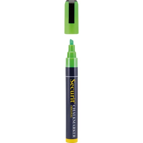 Kridtmarker med skrå spids: 2-6 mm skrivebredde, Securit® Original, flydende kridt, flere farver, (1 stk.) (Grøn) - Kridtmarker med skrå spids: 2-6 mm skrivebredde, Securit® Original, flydende kridt, flere farver, (1 stk.)