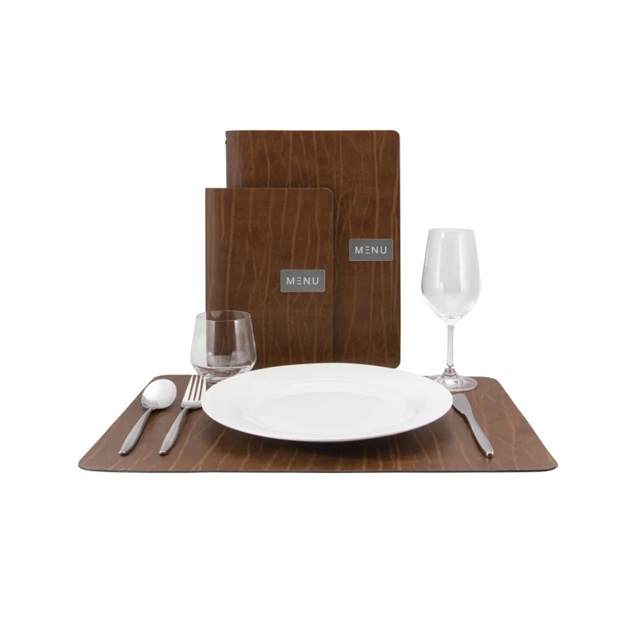 Dækkeserviet, Securit® LEATHER, 45x33,1x0,3 cm, læder, flere farver, (1 stk.) (Brun) - Dækkeserviet, Securit® LEATHER, 45x33,1x0,3 cm, læder, flere farver, (1 stk.)