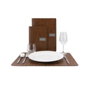 Dækkeserviet, Securit® LEATHER, 45x33,1x0,3 cm, læder, flere farver, (1 stk.) (Brun) - Dækkeserviet, Securit® LEATHER, 45x33,1x0,3 cm, læder, flere farver, (1 stk.)