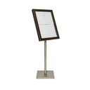 LED Informationsdisplay til 4xA4 med 125 cm stander, Securit® CLASSIC, flere farver, (1 sæt) (Brun) - LED Informationsdisplay til 4xA4 med 125 cm stander, Securit® CLASSIC, flere farver, (1 sæt)