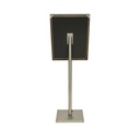 LED Informationsdisplay til 4xA4 med 125 cm stander, Securit® CLASSIC, flere farver, (1 sæt) (Brun) - LED Informationsdisplay til 4xA4 med 125 cm stander, Securit® CLASSIC, flere farver, (1 sæt)