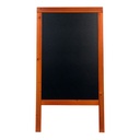 A-skilt / gadeskilt til kridtmarkere, Securit, Woody, stor: 125x69 cm, fyrretræ, mahognifarvet, (1 stk.) - A-skilt / gadeskilt til kridtmakere, Securit, Woody, stor: 125x69 cm, fyrretræ/PP, mahognifarvet/sort, (1 stk.)