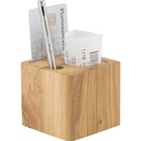 Regningholder i massivt træ, Securit® CUBE, 7x8x8 cm, teak, natur, (1 stk.) - Regningholder i massivt træ, Securit® CUBE, 7x8x8 cm, teak, natur, (1 stk.)