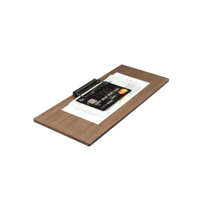 Clipboard regningsholder, Securit® WALNUT, 33x23x2,2 cm, lakeret valnøddetræ, (1 stk.)