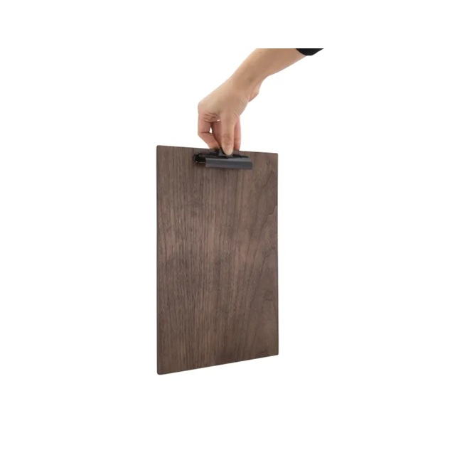 Clipboard menuholder, Securit® WALNUT, A4, lakeret valnøddetræ, (1 stk.) - Clipboard menuholder, Securit® WALNUT, A4, lakeret valnøddetræ, (1 stk.)
